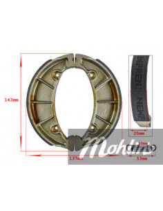 Bromsbackar Zundapp KS50/KS100 150Mm Kvalité Newfren 2