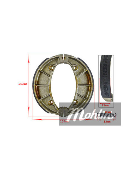 Bromsbackar Zundapp KS50/KS100 150Mm Kvalité Newfren