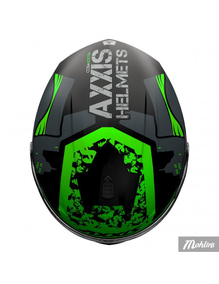 Axxis Dragon Integralhjälm, Blank/Green