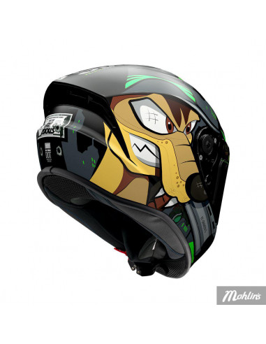 Axxis Dragon Integralhjälm, Blank/Green