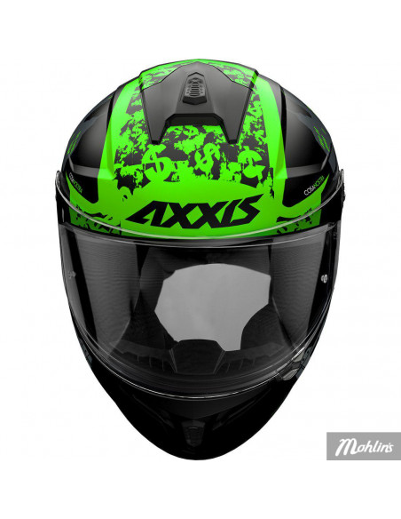 Axxis Dragon Integralhjälm, Blank/Green