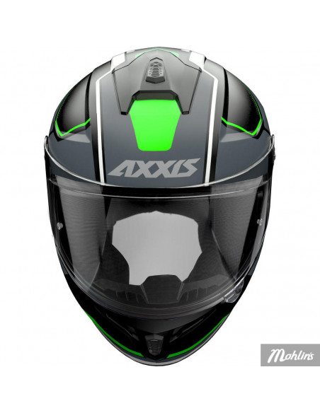 Axxis Dragon Mattsvart/Grå/Grön, integralhjälm