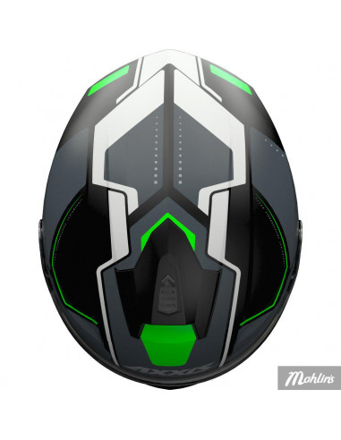 Axxis Dragon Mattsvart/Grå/Grön, integralhjälm