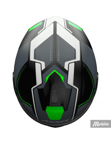 Axxis Dragon Mattsvart/Grå/Grön, integralhjälm