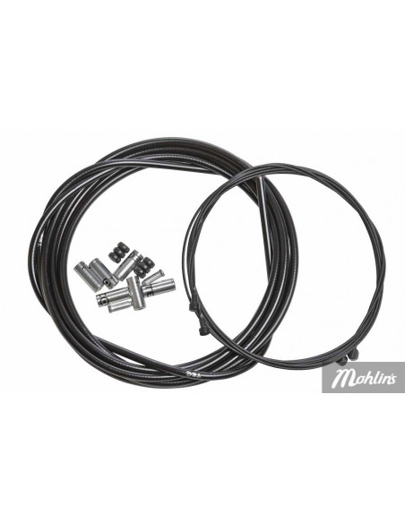 Bromskabelset Fram & Bak, Svart