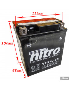 Batteri 12V-6A YTX7L-BS 2