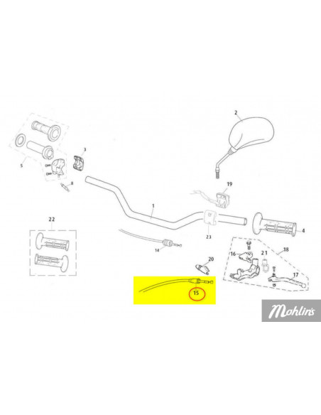 Kopplingskabel Rieju MRT 2018 - 2024 Original