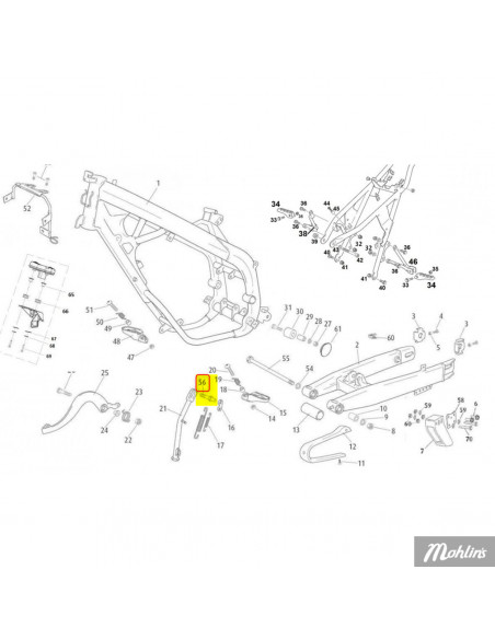 Bult sidostöd Rieju Original