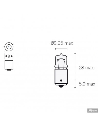 Glödlampa H6W 12V 6w Orange