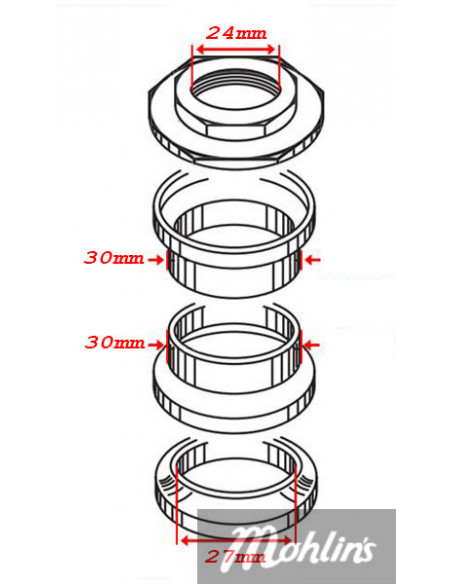 Styrlagersats Yamaha PW50