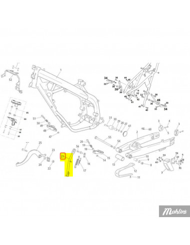 Sidostöd Rieju Drac- MRT 350 mm