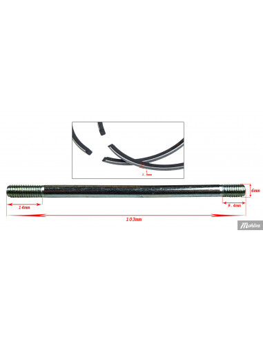 Cylinder kit Yamaha PW50 60 cc 44 mm