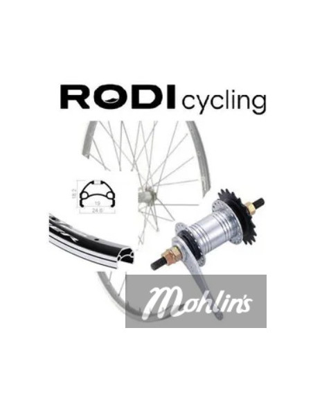 Bakhjul 28 tum/6229 mm O-Växlat svart