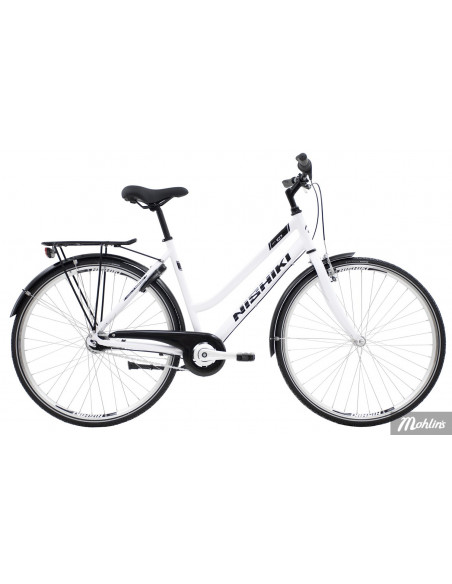 Nishiki City 107 Dam 7vxl 21,5tum Snövit