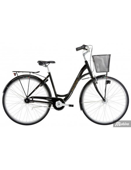 Winther Shopping SE Dam 3vxl fot/v-broms 48cm Svart inkl. korg