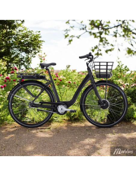 Crescent Elcykel Elina 7-vxl 47 cm Svart Frontmotor Fotbroms Citybike