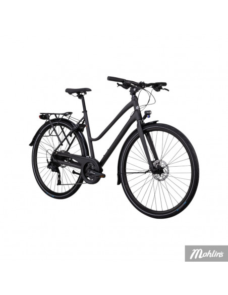 Crescent Holma Cityhybrid 18-vxl 55 cm Svart matt Hydraulisk skivbroms