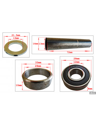 Lagersats fasta lager leleu 100 mm nav