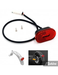 Bakskärms belysning elscooters 5-12 V Svart