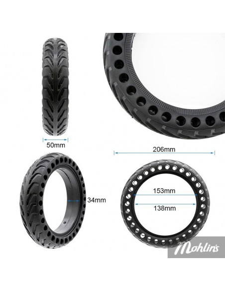 Elsparkcykeldäck punkteringsfritt 8.5x2-6.1/B35