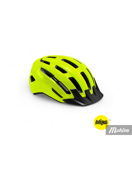 Cykelhjälm MET Helmet Downtown Fluo Yellow/Glossy S/M 52-58 cm