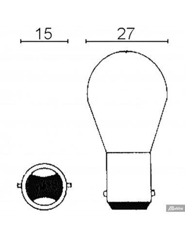 Glödlampa BA15D 6V 15/15W(10)