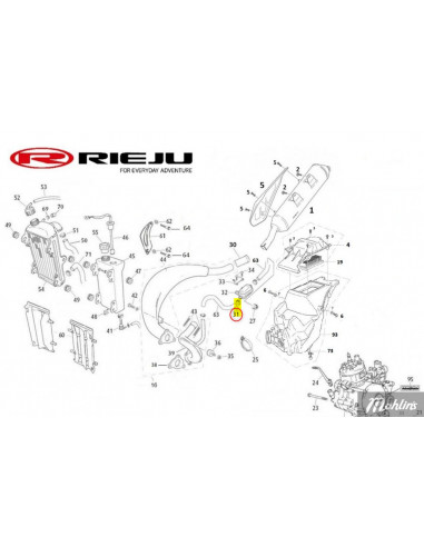 Slangklämma Rieju avgasrening 22X8.1 mm