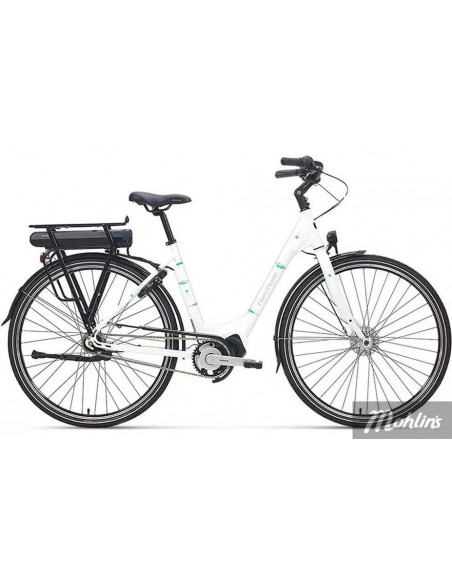 Elcykel Tunturi  eCity  500H White-Turqoise-Silver Citybike