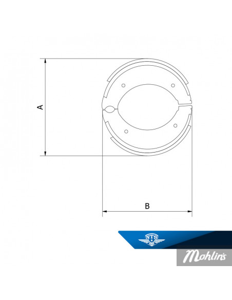 Bromsbackar 105 mm Grimeca