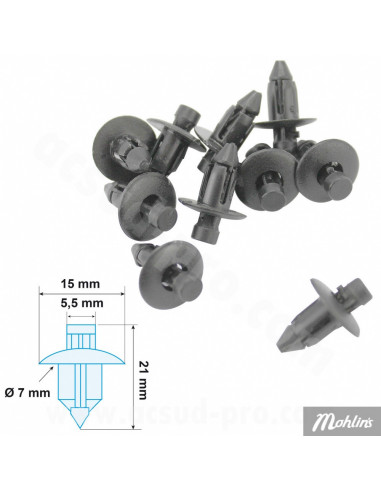 Kåpclips 15x21x7x5,5