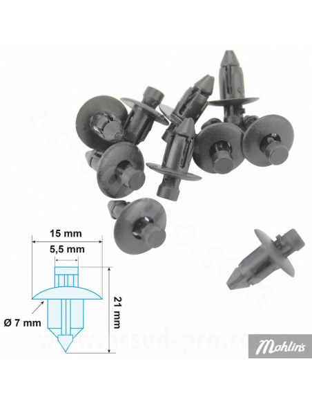 Kåpclips 15x21x7x5,5