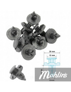 Kåpclips 20x12x16x8