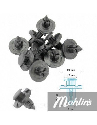 Kåpclips 20x12x16x8