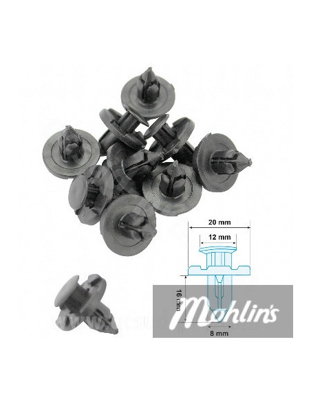 Kåpclips 20x12x16x8