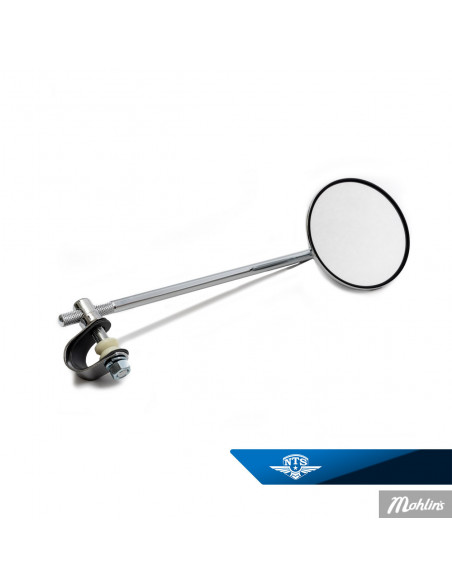 Backspegel 12 tum Rund med klamfäste Universal