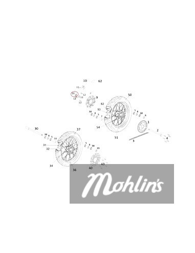 Mutter Sving Hjulaxel Rieju Original