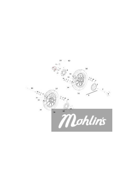 Mutter Sving Hjulaxel Rieju Original