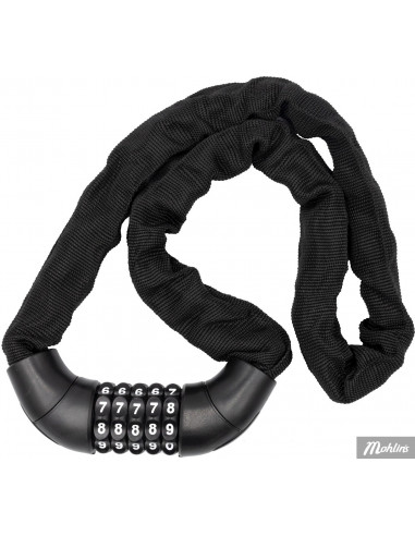 Cykellås Bike Attitude Mattsvart 6x900mm m/Kod