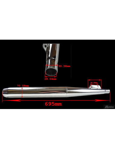 Avgassystem 28mm Puch