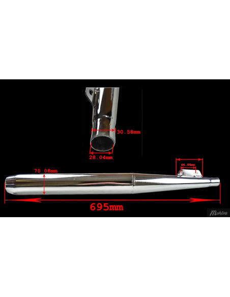 Avgassystem 28mm Puch