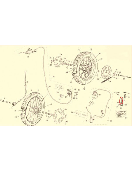 Stång bakbroms (Rieju)