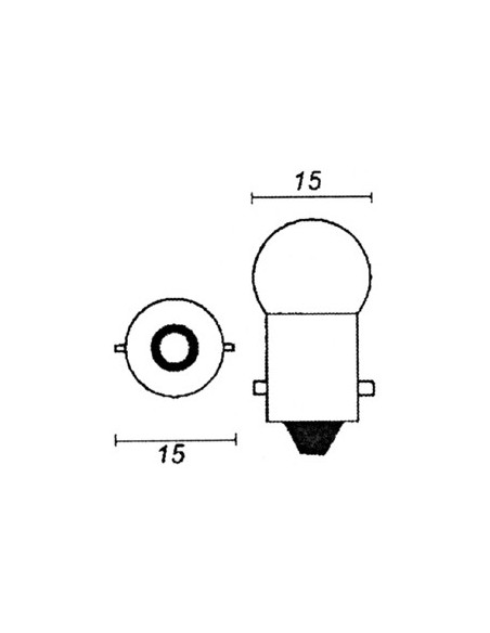 12V 10W orange glödlampa
